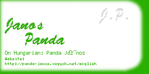 janos panda business card